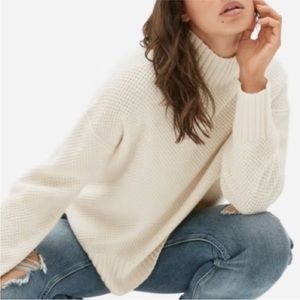 Everlane Recycled 100% Re Cashmere Stroopwafel Turtleneck Sweater XS Extra Small